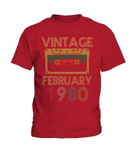 VINTAGE FEBRUARY 1980 BIRTHDAY Kids T-Shirt