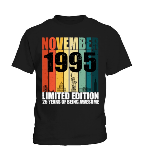 Vintage November 1995 Birthday Kids T-Shirt
