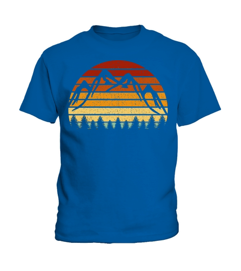 Vintage Sunset Mountains For Nature Loving Mountai Kids T-Shirt