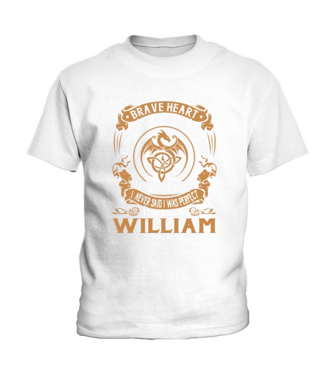 WILLIAM Brave Heart Dragon Name Shirts Kids T-Shirt