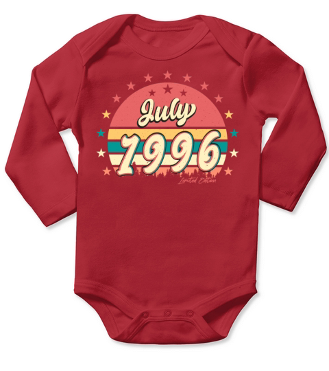 All Original 1996 In July Long Sleeve Baby One-Piece