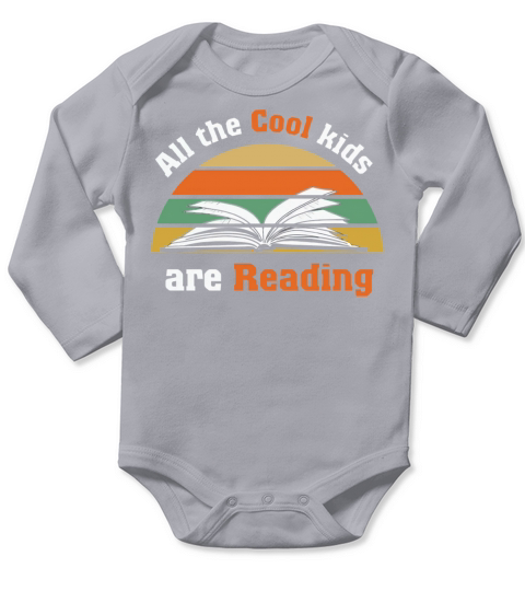 all the cool kids are reading vintage Long Sleeve Baby One-Piece