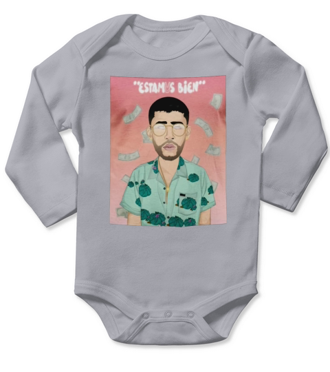 Bad Bunny Estamos Bien Long Sleeve Baby One-Piece