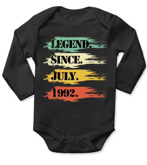 Birthday design Legendary since July 1992 Retro Long Sleeve Baby One-Piece