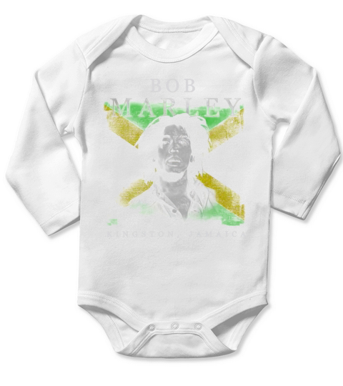 Bob Marley Long Sleeve Baby One-Piece