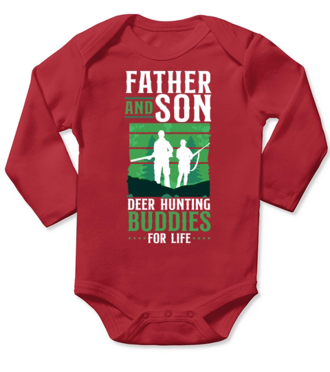 Buck Deer Hunting Hunter Father Long Sleeve Baby One-Piece