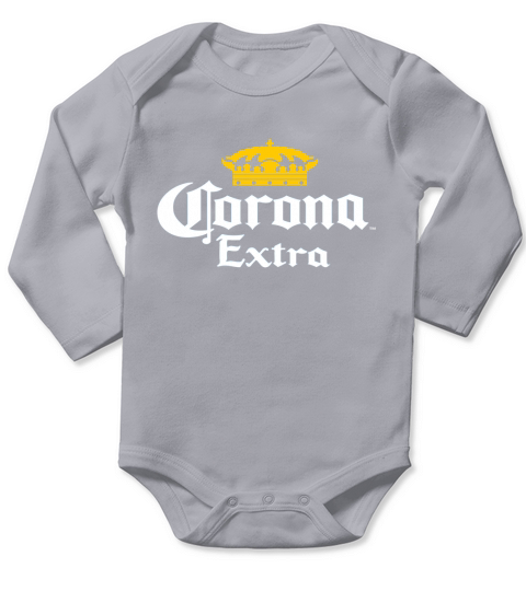 Corona extra Vorderseite Long Sleeve Baby One-Piece