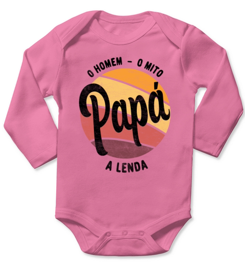Daddy The Man The Myth The Legend Portuguese Papa Long Sleeve Baby One-Piece