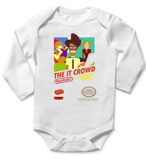 DAS IT CROWD NES-SPIEL Long Sleeve Baby One-Piece