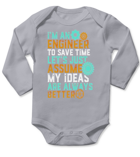 Funny Engineering for Cool Geek Nerd Engineers Long Sleeve Baby One-Piece