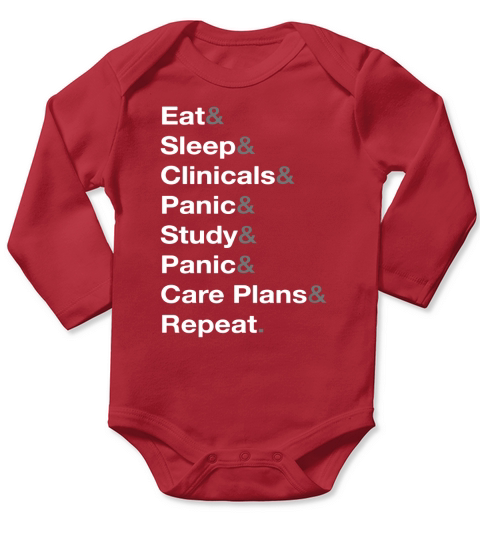 Funny nursing student nurse gift idea T-shirt Long Sleeve Baby One-Piece
