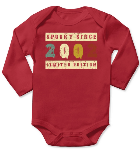 Halloween Spooky Since 2002 Retro Birth Year Long Sleeve Baby One-Piece