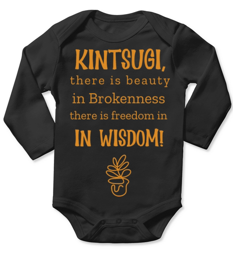 Kintsugi the beauty in brokenness Long Sleeve Baby One-Piece