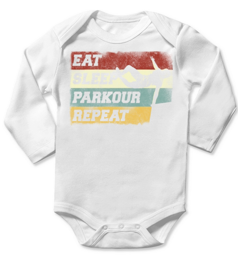 Parkour Free Running Traceur Retro Long Sleeve Baby One-Piece