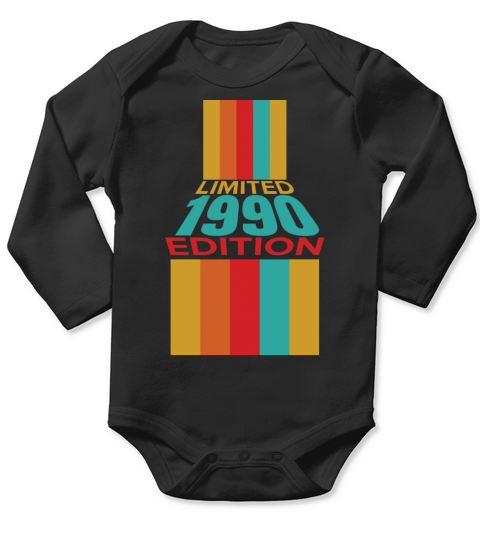 Retro Vintage Limited Edition 1990 Long Sleeve Baby One-Piece