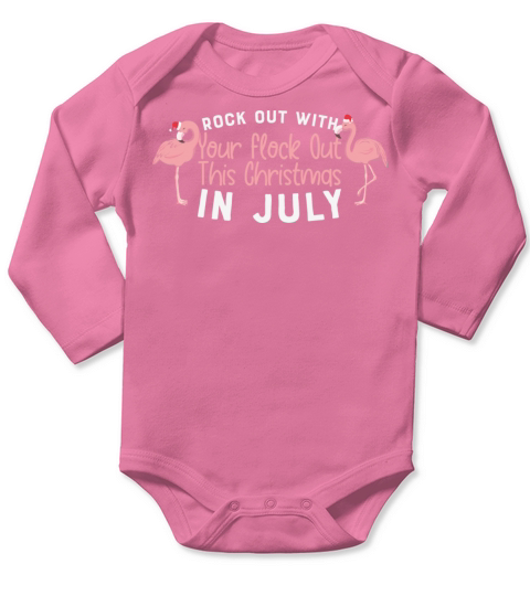 Rock out with your flock out xmas in july 2022 Long Sleeve Baby One-Piece