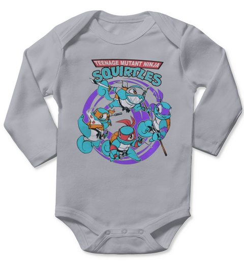 Teenage Mutant Ninja Squirtles Long Sleeve Baby One-Piece