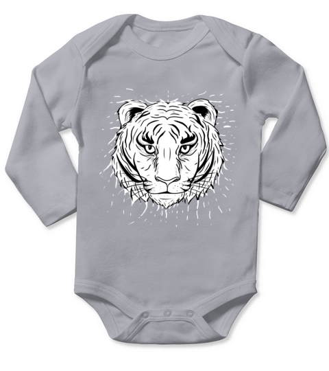 Tiger Vintage Long Sleeve Baby One-Piece
