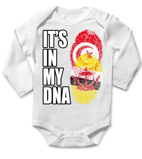 Tunisian And Bruneian Mix Heritage DNA Flag Long Sleeve Baby One-Piece