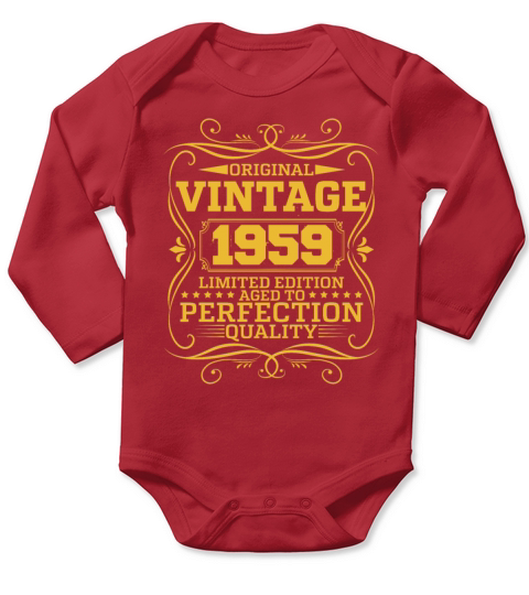 Vintage 1959 Original Limited Edition Long Sleeve Baby One-Piece