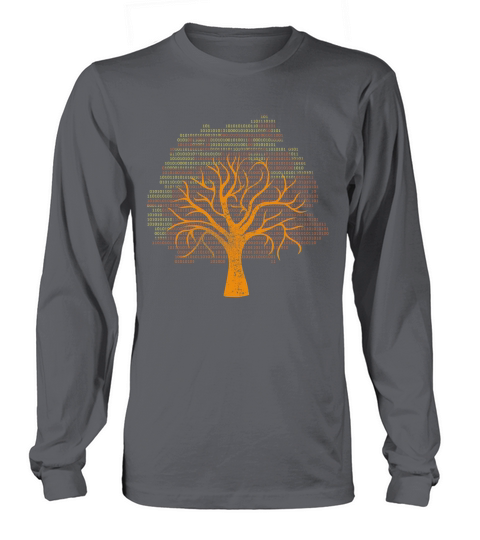 Binary Tree Computer Coding T-Shirt Long sleeved Unisex