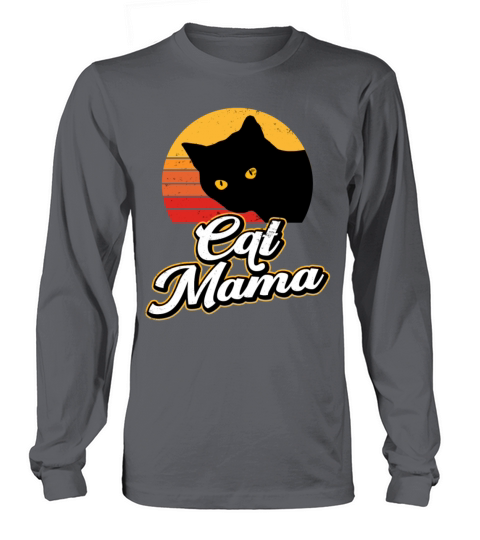 Cat Mama Vintage Eighties Cat Retro Distressed Long sleeved Unisex
