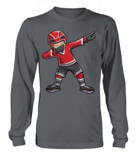 Dabbing Ice Hockey T Shirt Funny Dab Squad Boys Kids Gifts copy Long sleeved Unisex