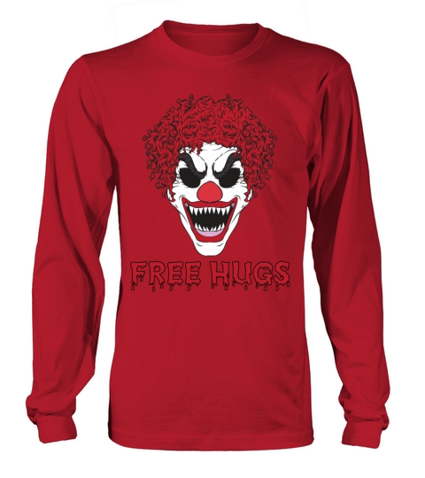 Free Hugs from terrifying Clown Long sleeved Unisex