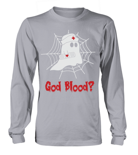 God Blood Funny Boo Halloween Long sleeved Unisex