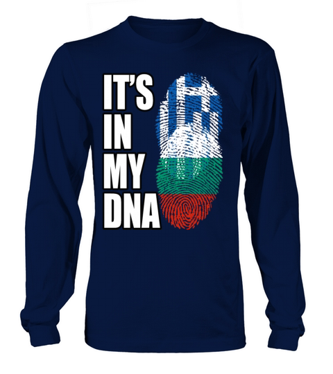 Greek And Bulgarian Mix Heritage DNA Flag Long sleeved Unisex