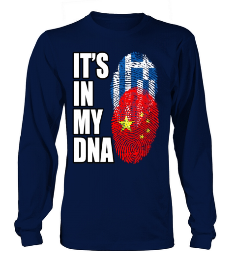 Greek And Chinese Mix Heritage DNA Flag Long sleeved Unisex