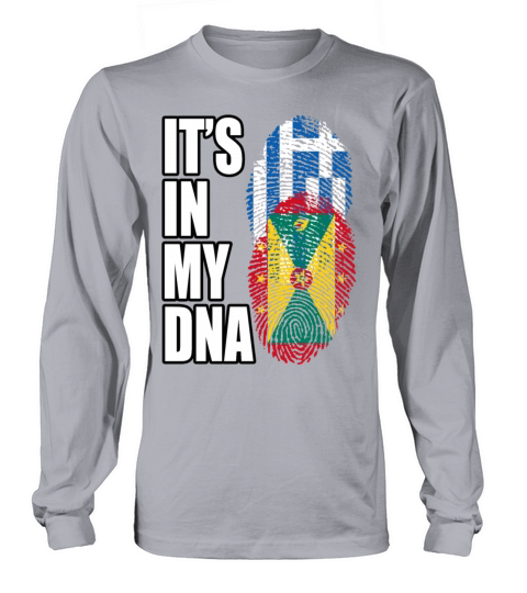 Grenadian And Greek Mix Heritage DNA Flag Long sleeved Unisex
