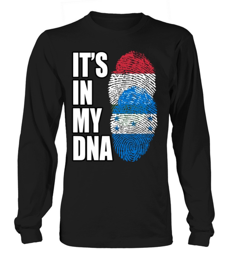 Hungarian And Honduran Mix Heritage DNA Flag Long sleeved Unisex