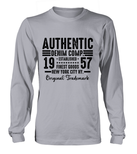 New York City Born In 1957 Vintage Birthday Long sleeved Unisex