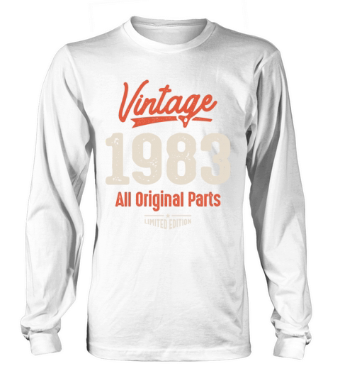 Vintage Born in 1983 - 39th Birthday Retro Long sleeved Unisex