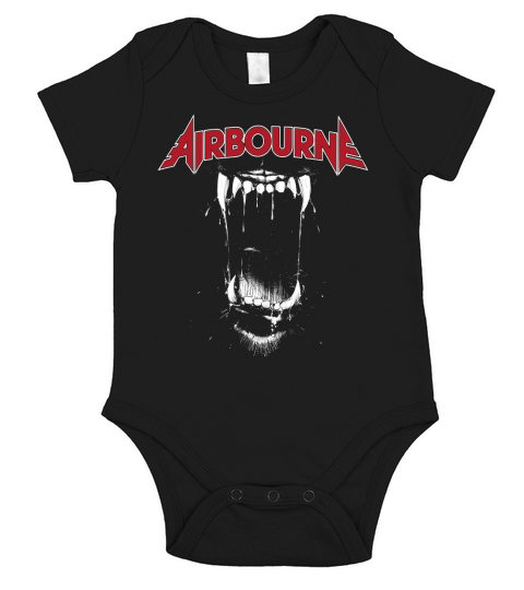 Airbourne black dog Short Sleeve Baby One-Piece