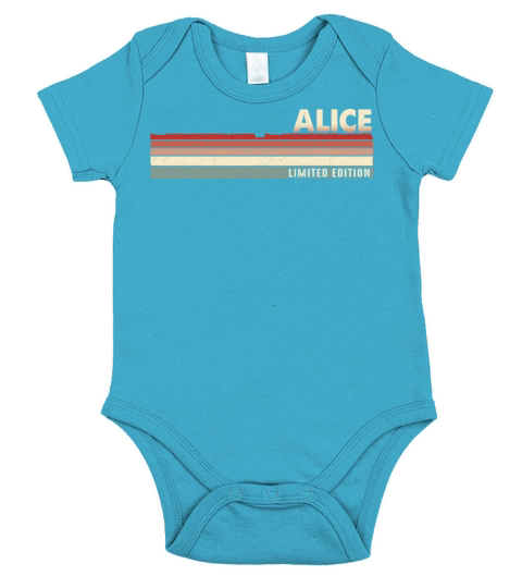 Alice - Funny Retro Vintage Name 80s 90s Short Sleeve Baby One-Piece