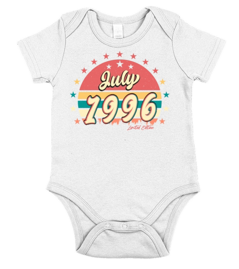 All Original 1996 In July Short Sleeve Baby One-Piece