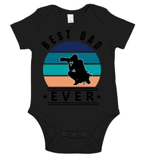 Best Dad Ever Photographer Short Sleeve Baby One-Piece