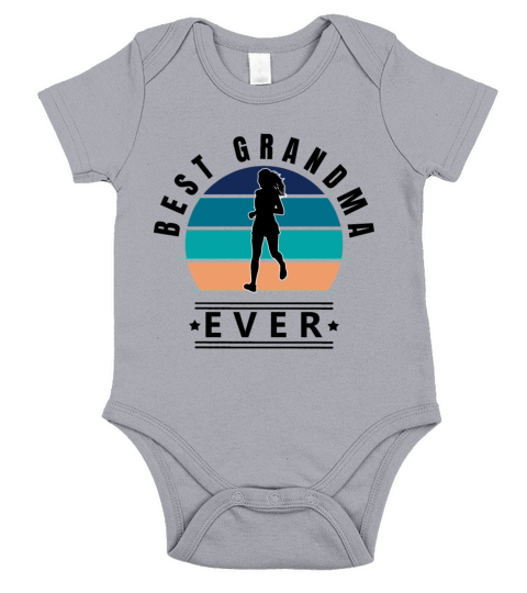 Best Grandma Ever Running Short Sleeve Baby One-Piece