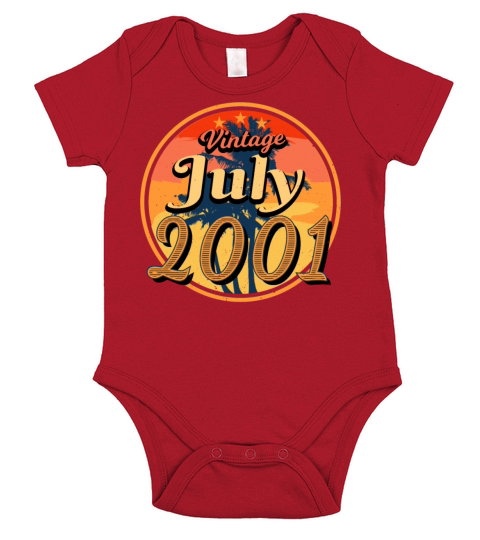 Birth Month July 2001 Short Sleeve Baby One-Piece