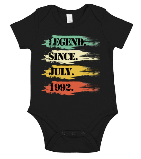 Birthday design Legendary since July 1992 Retro Short Sleeve Baby One-Piece
