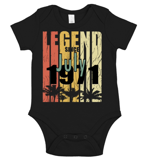 born 1971 july vintage gift Short Sleeve Baby One-Piece