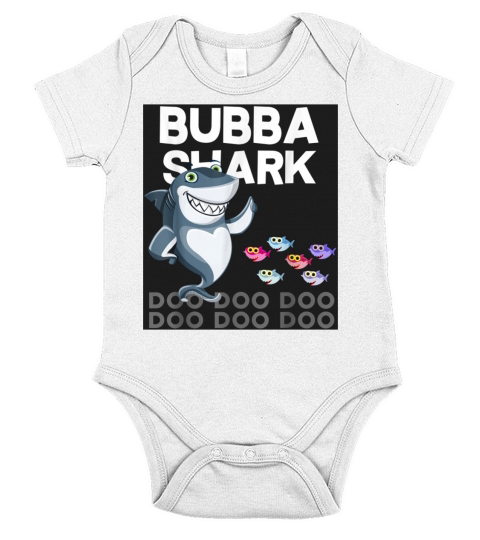 Bubba Shark Fathers Day For Family Short Sleeve Baby One-Piece