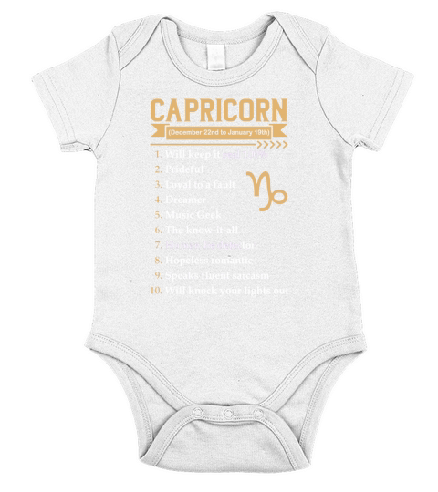 CAPRICORN Short Sleeve Baby One-Piece
