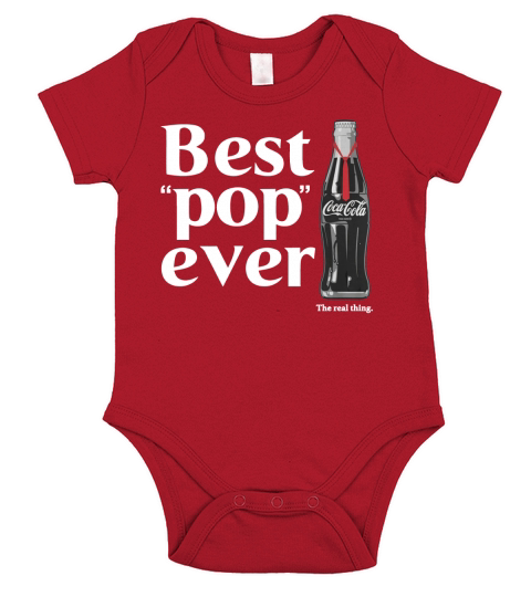 Coca-Cola Best Pop Ever Dad Bottle Graphic T-Shirt Short Sleeve Baby One-Piece