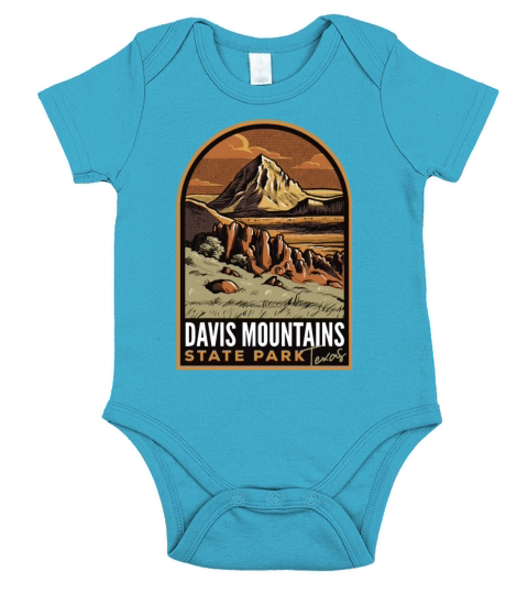 Davis Mountains State Park Texas Vintage Short Sleeve Baby One-Piece