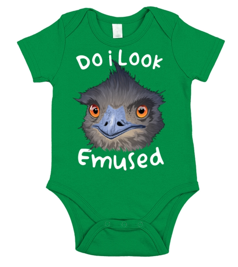 Do I Look Amused Funny Australian Emu Bird Love Em Short Sleeve Baby One-Piece