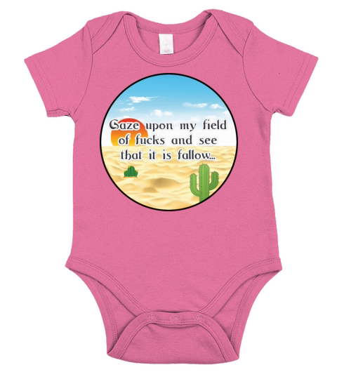 Don’t Give a Fuck Fallow Field Desert Fcks Cactus Short Sleeve Baby One-Piece