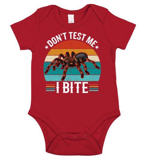 Dont Test Me I Bite - Retro Vintage Style Short Sleeve Baby One-Piece